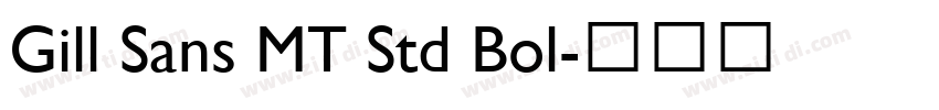 Gill Sans MT Std Bol字体转换